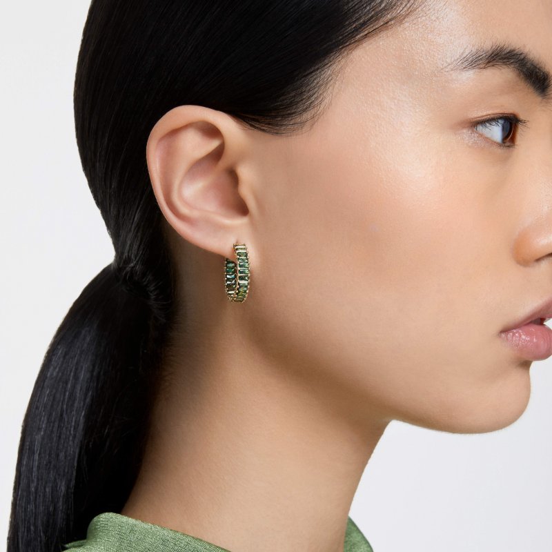 Swarovski - Orecchini Matrix - Placcato Oro - Verde