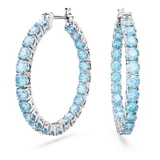 Swarovski - Orecchini Matrix - Blu - Placcato Rodio