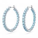 Swarovski - Orecchini Matrix - Blu - Placcato Rodio