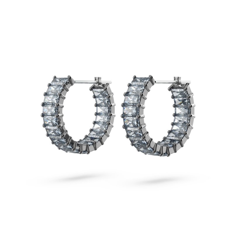 Swarovski - Orecchini Matrix - Cristalli - Grigio