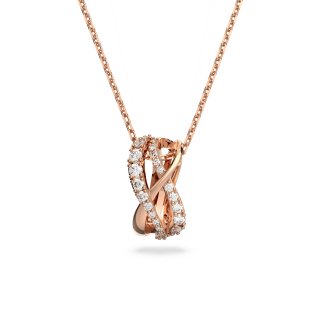 Swarovski - Collana Hyperbola - Oro Rosa - Bianca