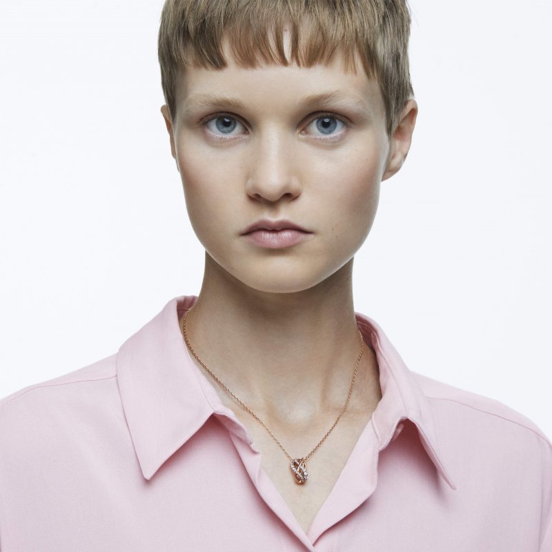 Swarovski - Collana Hyperbola - Oro Rosa - Bianca