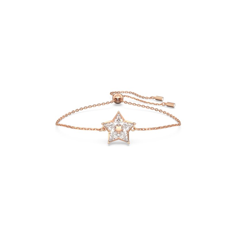 Swarovski - Braccialetto Stella - Oro Rosa - Bianco