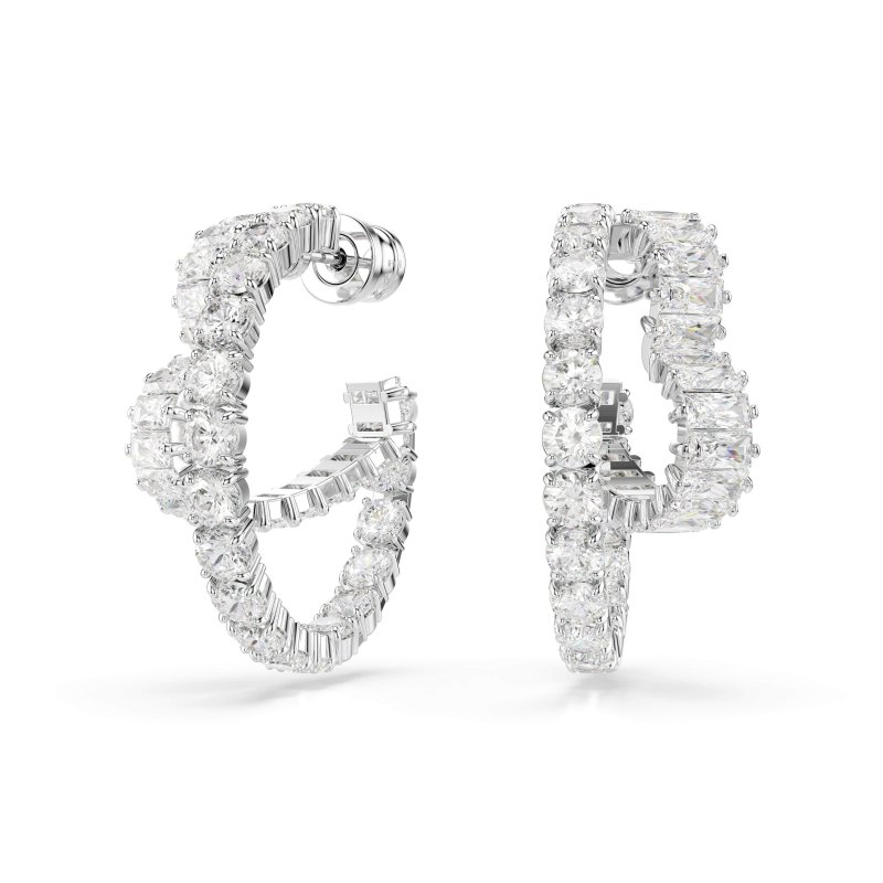 Swarovski - Orecchini Matrix - Placcato Rodio - Zirconia