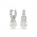 Swarovski - Orecchini Matrix - Placcato Rodio - Bianco