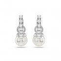 Swarovski - Orecchini Matrix - Placcato Rodio - Bianco