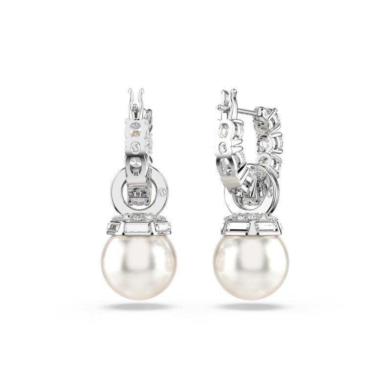 Swarovski - Orecchini Matrix - Placcato Rodio - Bianco