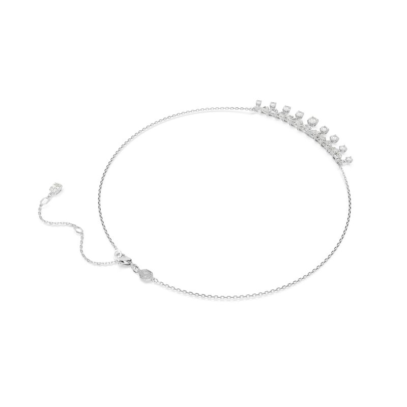 Swarovski - Collana Idyllia - Placcato Rodio - Bianca