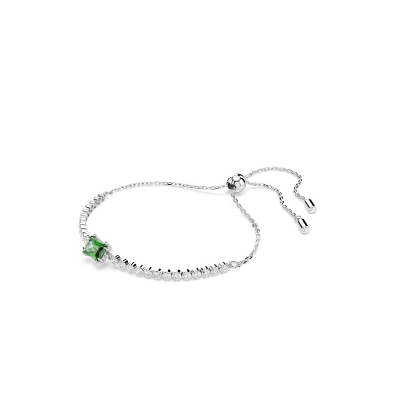 Swarovski - Braccialetto Matrix - Verde - Rodio