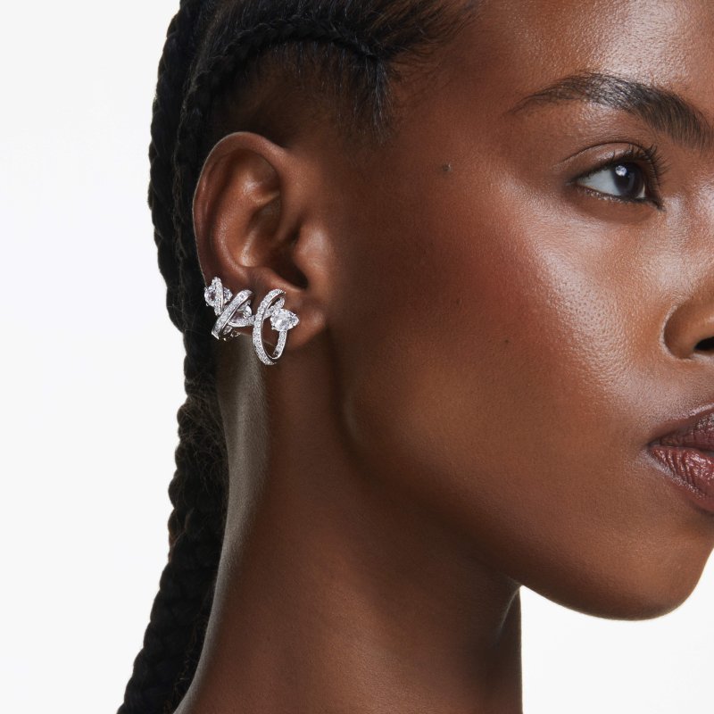Swarovski - Orecchino Ear Cuff - Cristalli - Bianco