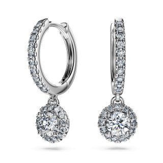 Swarovski - Orecchini Eternity - Oro Bianco - Diamanti