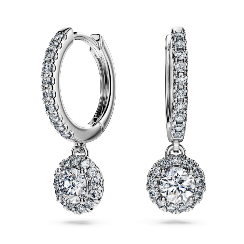 Swarovski - Orecchini Eternity - Oro Bianco - Diamanti