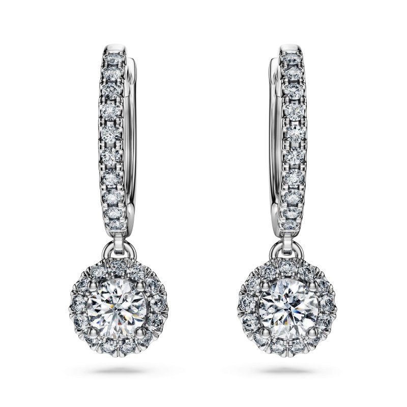 Swarovski - Orecchini Eternity - Oro Bianco - Diamanti
