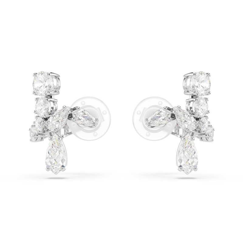 Swarovski - Orecchini Matrix - Placcato Rodio - Bianco