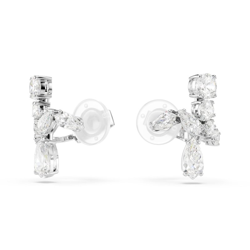 Swarovski - Orecchini Matrix - Placcato Rodio - Bianco