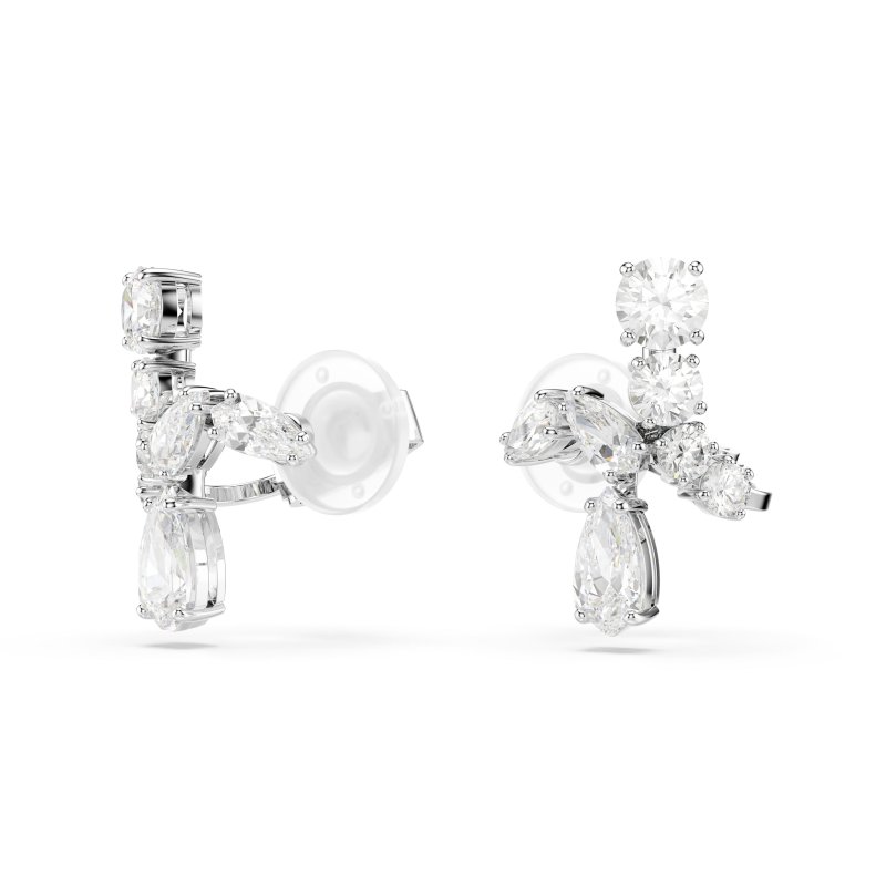 Swarovski - Orecchini Matrix - Placcato Rodio - Bianco