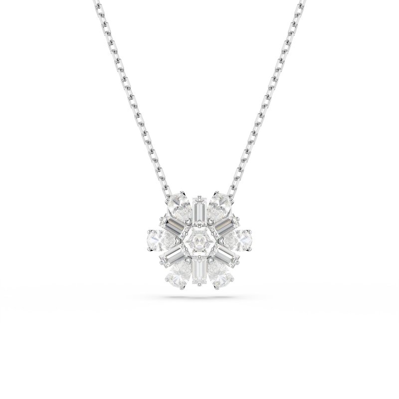 Swarovski - Pendente Idyllia - Placcato Rodio - Bianco