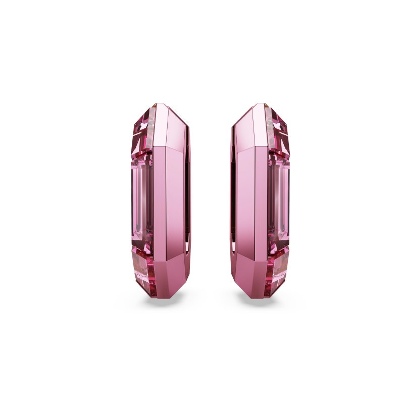 Swarovski - Orecchini A Cerchio - Cristalli - Rosa