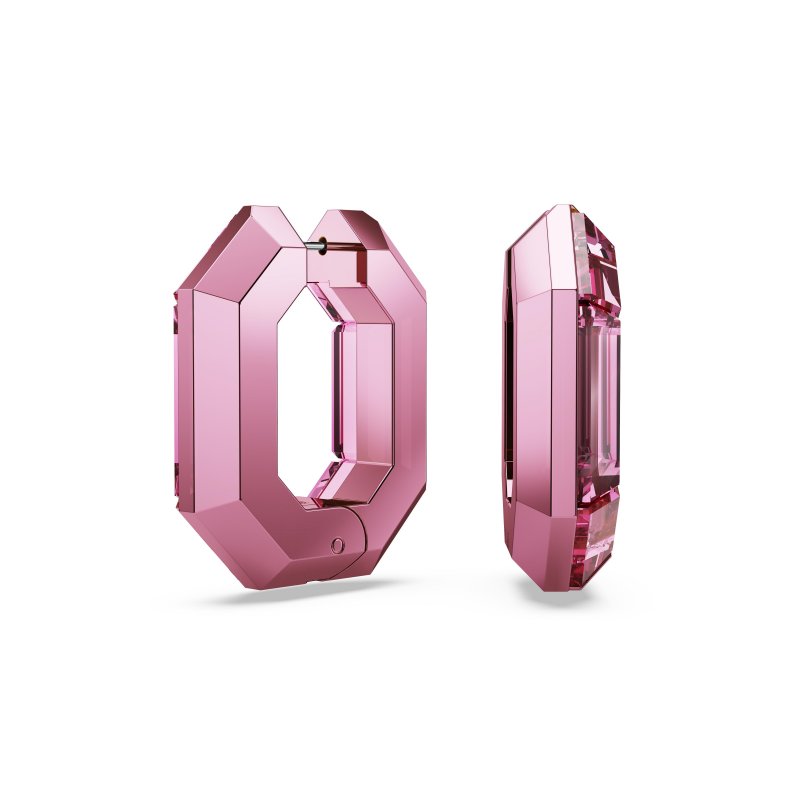Swarovski - Orecchini A Cerchio - Cristalli - Rosa