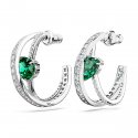 Swarovski - Orecchini Hyperbola - Placcato Rodio - Verde