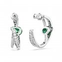 Swarovski - Orecchini Hyperbola - Placcato Rodio - Verde