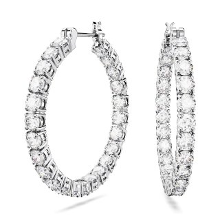 Swarovski - Orecchini Matrix - Placcato Rodio - Bianco