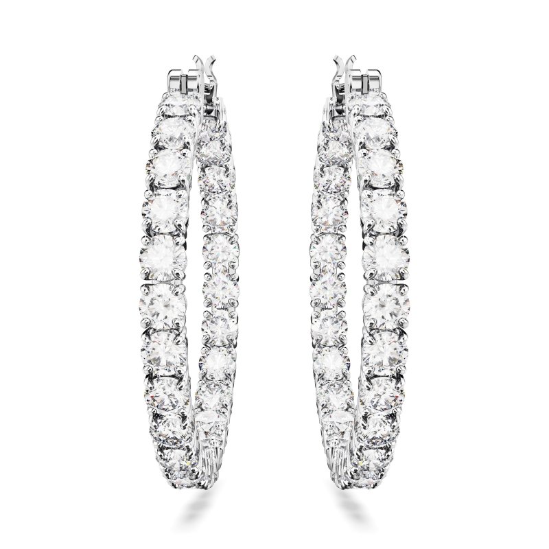 Swarovski - Orecchini Matrix - Placcato Rodio - Bianco