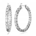 Swarovski - Orecchini Matrix - Placcato Rodio - Bianco
