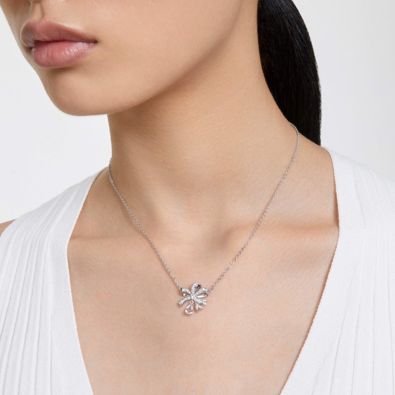 Swarovski - Collana Hyperbola - Bianca - Cristalli