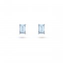 Swarovski - Orecchini A Lobo Chroma - Blu - Rodio
