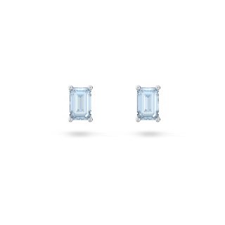 Swarovski - Orecchini A Lobo Chroma - Blu - Rodio