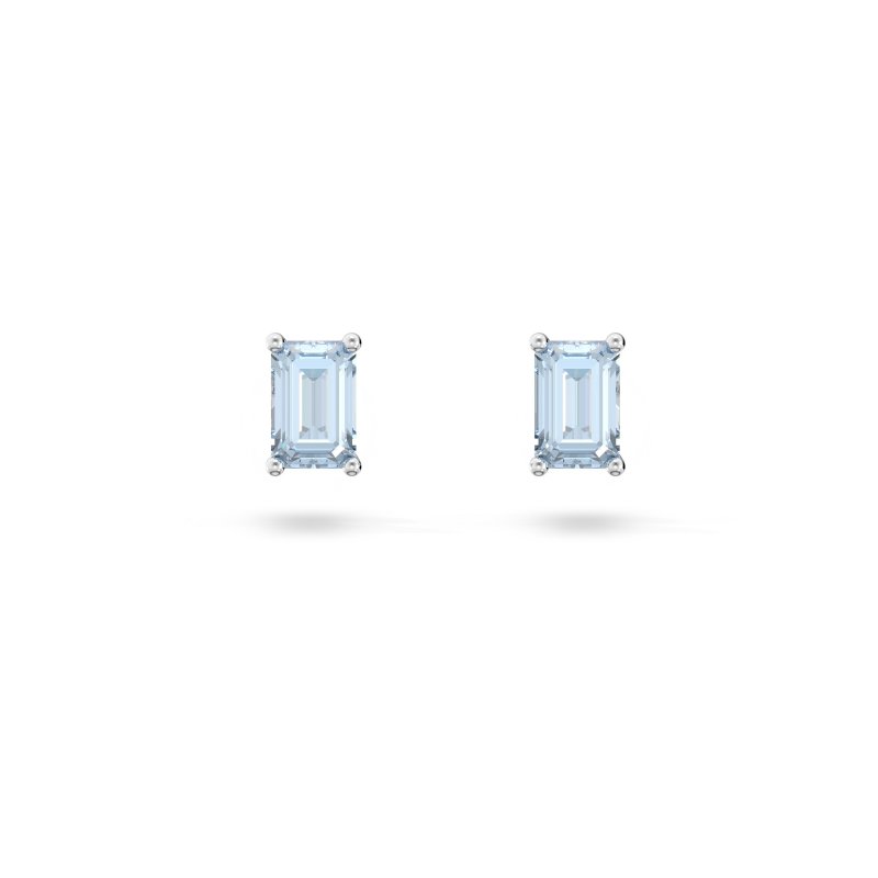 Swarovski - Orecchini A Lobo Chroma - Blu - Rodio