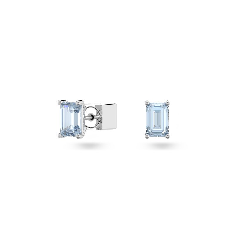Swarovski - Orecchini A Lobo Chroma - Blu - Rodio