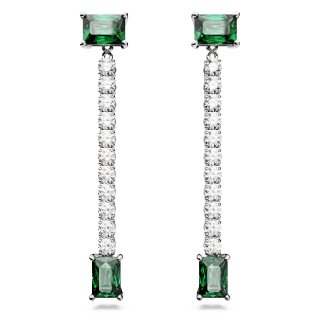 Swarovski - Orecchini Matrix - Placcato Rodio - Verde