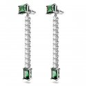 Swarovski - Orecchini Matrix - Placcato Rodio - Verde