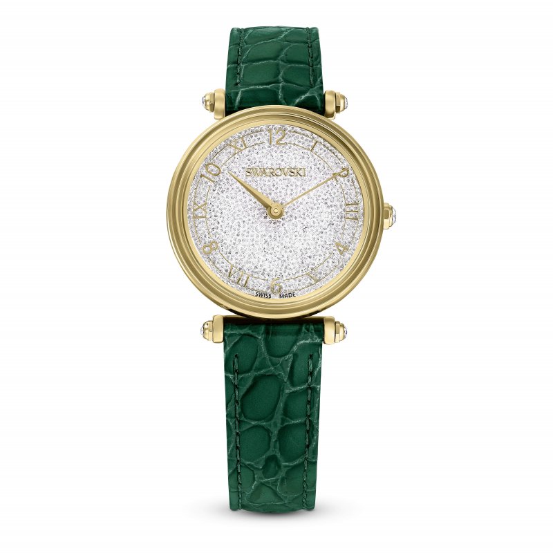 Swarovski - Orologio Crystalline Wonder - Pelle Verde