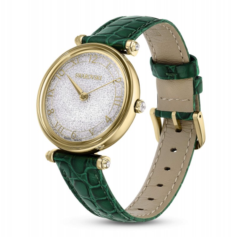 Swarovski - Orologio Crystalline Wonder - Pelle Verde