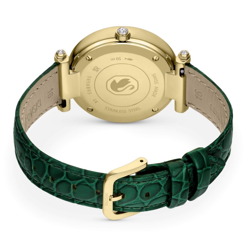 Swarovski - Orologio Crystalline Wonder - Pelle Verde