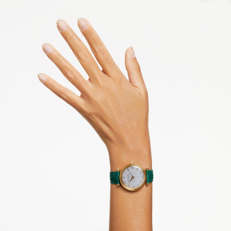 Swarovski - Orologio Crystalline Wonder - Pelle Verde