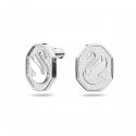 Swarovski - Orecchini A Lobo Swan - Cristalli - Bianco