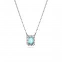 Swarovski - Collana Una - Blu - Placcato Rodio