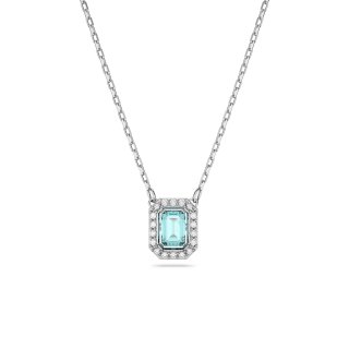 Swarovski - Collana Una - Blu - Placcato Rodio
