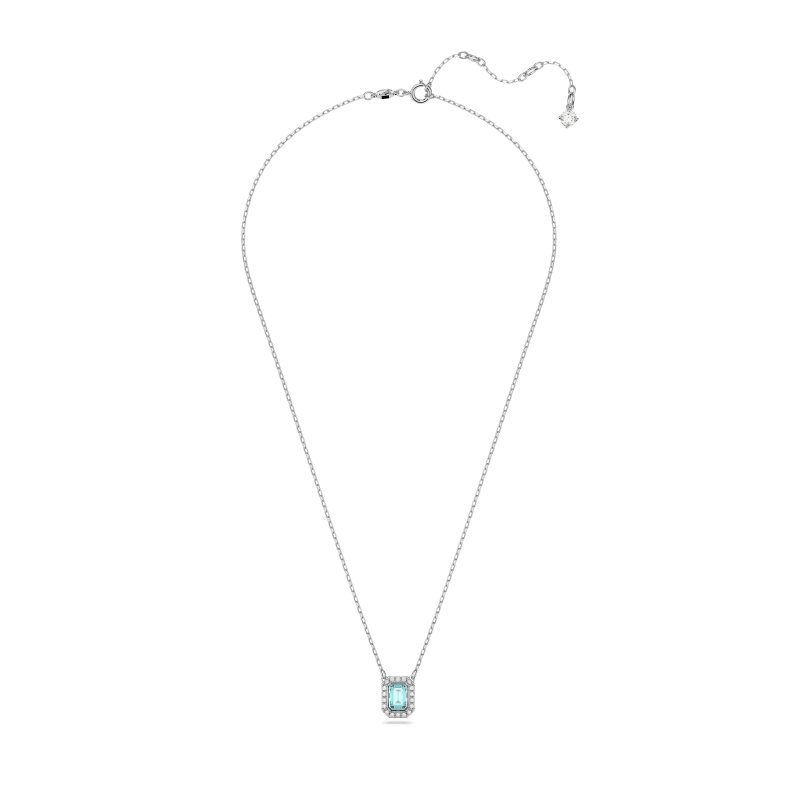 Swarovski - Collana Una - Blu - Placcato Rodio