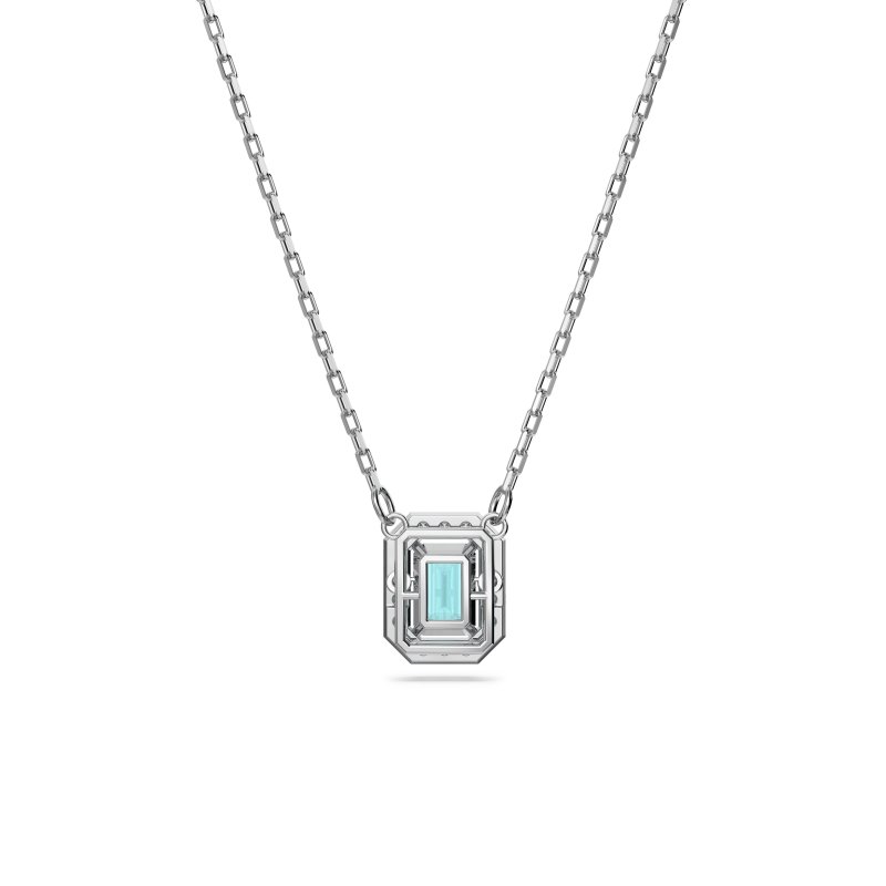 Swarovski - Collana Una - Blu - Placcato Rodio