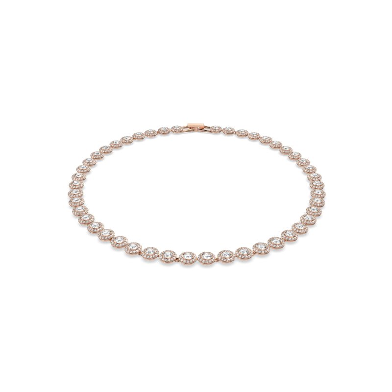 Swarovski - Collana Tennis Una Angelic - Oro Rosa