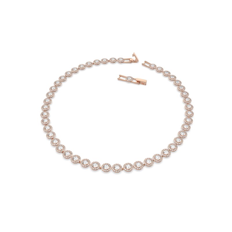 Swarovski - Collana Tennis Una Angelic - Oro Rosa