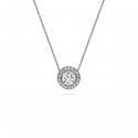Swarovski - Pendente Solitario Eternity - Oro Bianco
