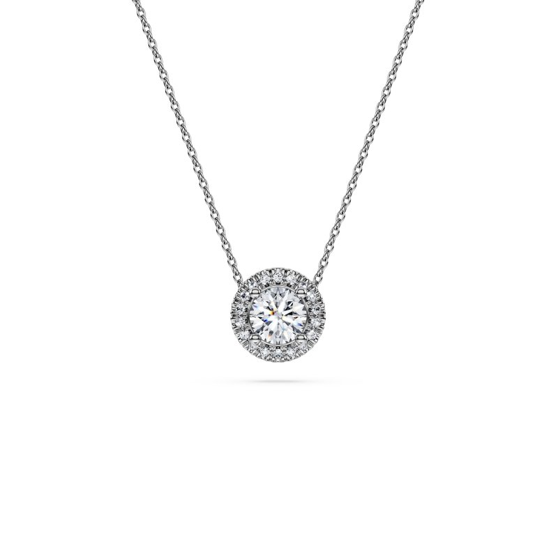 Swarovski - Pendente Solitario Eternity - Oro Bianco