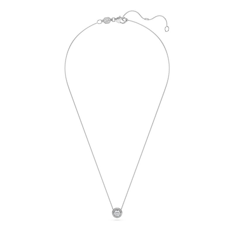 Swarovski - Pendente Solitario Eternity - Oro Bianco