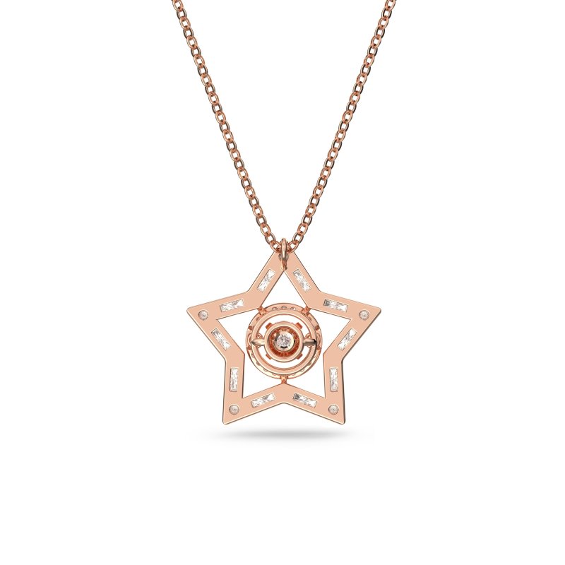 Swarovski - Pendente Stella - Oro Rosa - Eleganza